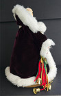 FIGURE RED VELVET WHITE FUR ST. NICK SANTA CLAUS CHRISTMAS WOOD STAND NICE 14" — photo 7