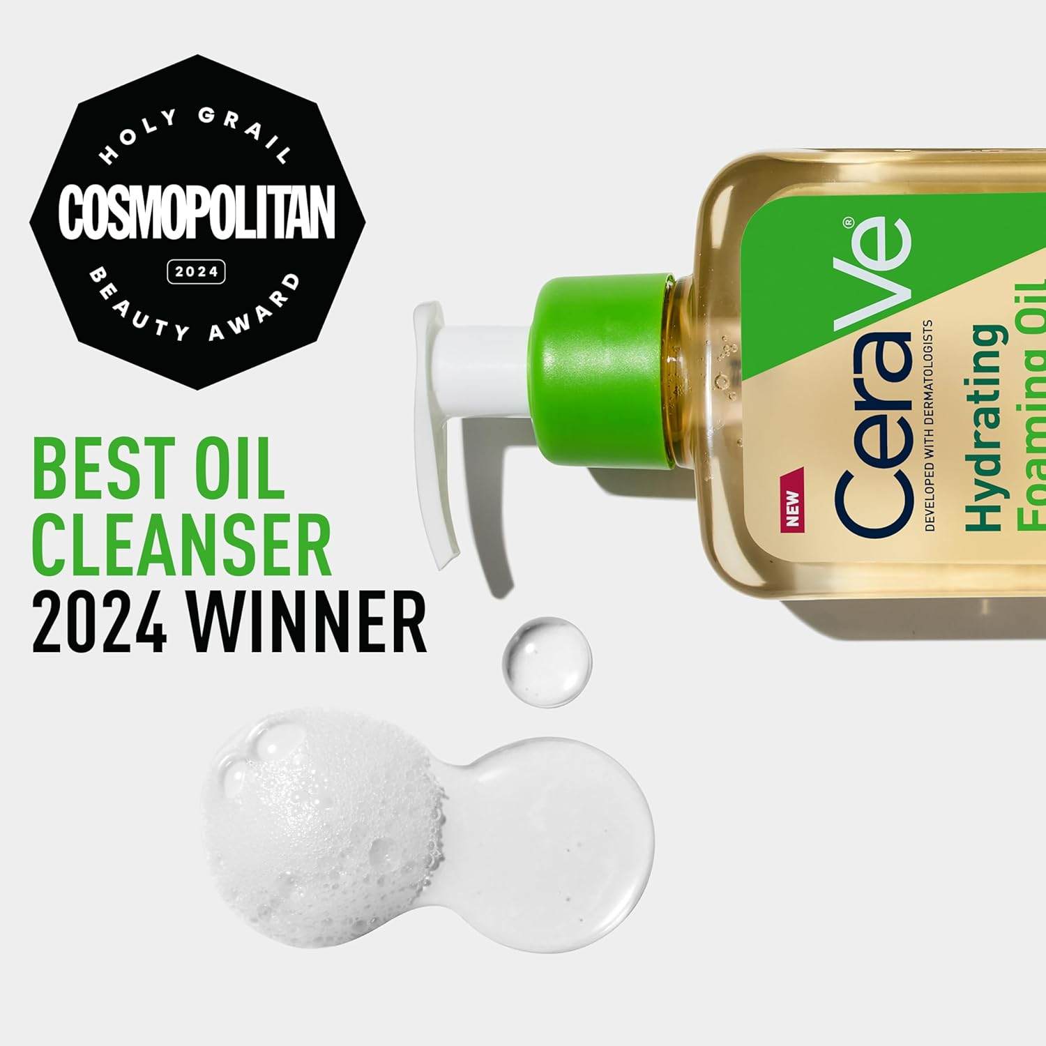 CeraVe Skincare Hydrating Foaming Oil Cleanser, for Face & Body, Fragrance Free