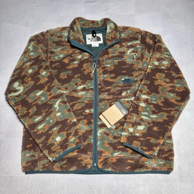 #ad NEW The North Face Extreme Pile Jacket Mens Medium Jacquard Oak Glacier Camo NWT $115.26