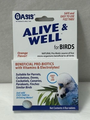 OASIS 80070 Alive & Well Pro-Biotic w/ Vitamins 6 Fizz Tablets EXP 02/27 (SH4)