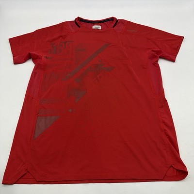 Domyos 360 Cardio Training Sport T-shirt Men L Red Graphic Print .#47182
