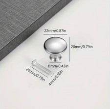Door Knobs Cabinet Handles Cupboard Drawer Kitchen DIY Stainless Steel 