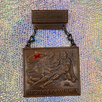 1979 German Hiking Medal 7th Int. Volkswanderung DRK Nohen Blutspende Vor 100 Ja