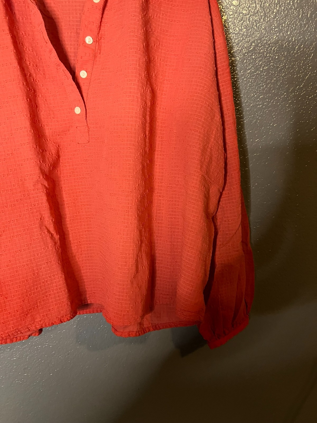 Universal Thread Rust Textured Peasant Blouse M B… - image 5