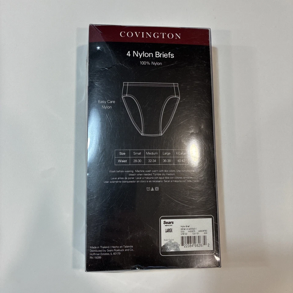 Nuevo paquete de 4 calzoncillos de nailon vintage de Covington para hombre ropa interior Foto 2 de 2