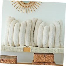 Pack of 2 Faux Fur Plush Decorative Throw Pillow 20" x 20" Pack of 2 Beige