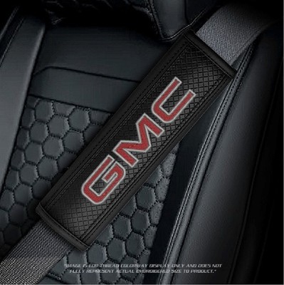 GMC Sierra, Canyon - 2pc Made-to-Order Woven Fiber Leather Seat Belt Pad Cover
