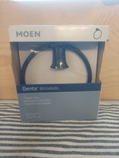 MOEN Genta Towel Ring in Matte Black Genta BH3686BL