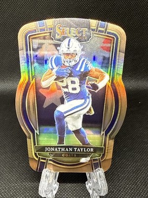 2022 Select Football Jonathan Taylor Club Level Die Cut Copper Prizm /99