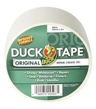 Duck Tape Original White 50mm x 5m, Improved Formula High Strength Waterproof G
