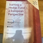 Starting A Hedge Fund A European Perspective - 2002 ISI Publications - Rare!
