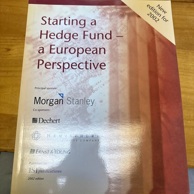 #ad Starting A Hedge Fund A European Perspective 2002 ISI Publications Rare $279.30