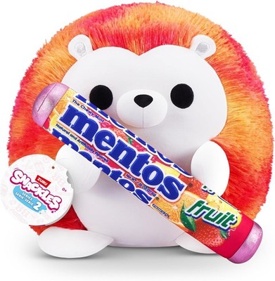 Snackles Igel in Rot-Orange mit Mentos-Fruit, Serie 2 - Kuscheltier (20 cm)