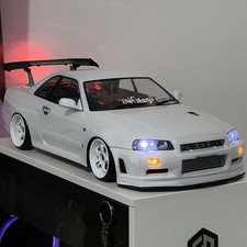 1:10 Brushless Electric 4WD RC Drift Car Nissan Skyline GT-R White LED RTR