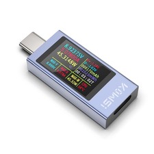 360W USB C Tester Power Meter, 4-30V 0-12A Type-C PD Tester Digital Multimete...