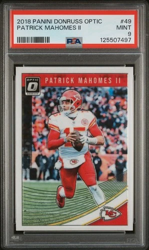 2018 PANINI DONRUSS OPTIC #49 PATRICK MAHOMES II PSA 9