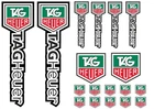 TAG HEUER Motorcyle Suspension Fork Decal Sticker Graphic Set Vinyl 18 Pcs