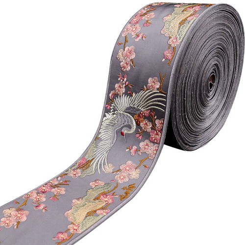 Chinese Embroidered Webbing Tape Trimming Ribbon for DIY Sewing Hanfu Clothing - Picture 7 of 32