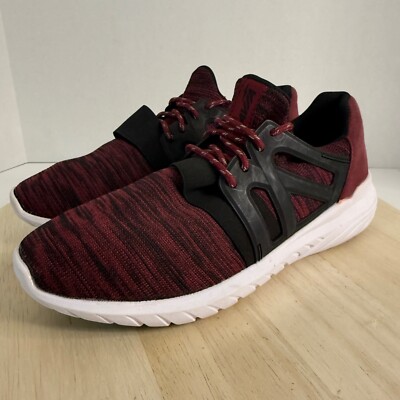 Avia Men's Sneakers Black/Red Lace-Up Caged Athletic Running Shoes Size 8