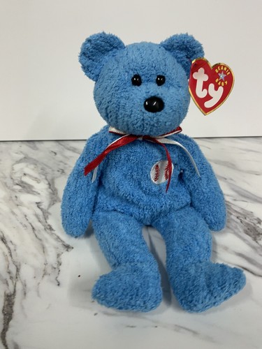 TY Beanie Baby Addison Baseball Teddybär mit Etikett Spielzeug 2001 - Bild 2 von 12