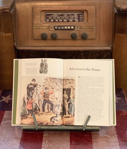 Musicians Portable, Light & Foldable Wood Blue Stained Music, Ipad or Book Stand - Picture 5 of 8