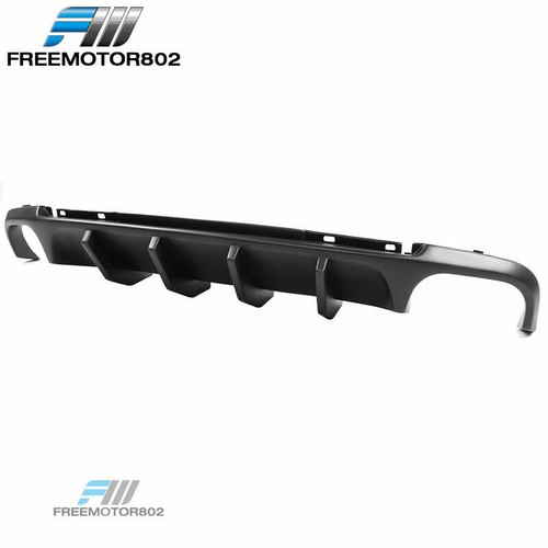 Fits 13-14 Ford Mustang V6 & GT PP Shelby V2 Style Rear Bumper Diffuser Black - Picture 3 of 8