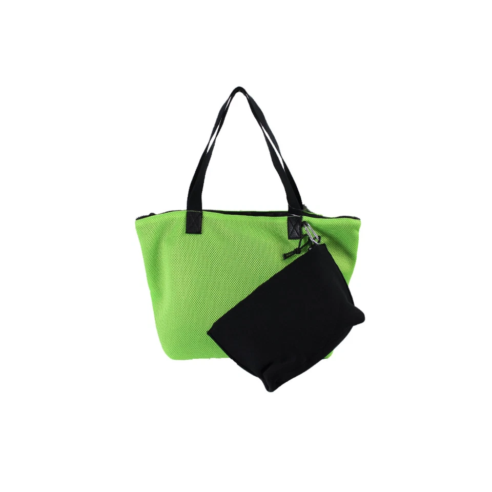 Ideology 2-In-1 Tote & Pouch Perforated Large Handbag-Green/Black-One Size - Image 3 of 3