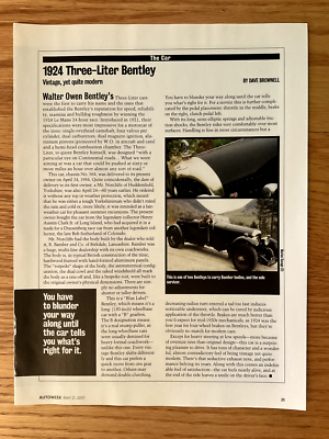 AW127 Article The Car 1924 Three Liter Bentley page