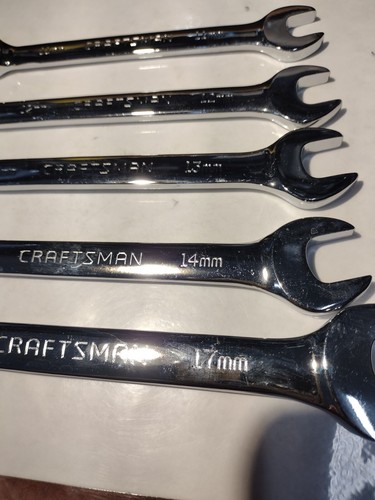 Craftsman 5 pièces jeu de clés mixtes avec pochette à roulettes 11mm-12mm-13mm-14mm-17mm (ne - Photo 6/10