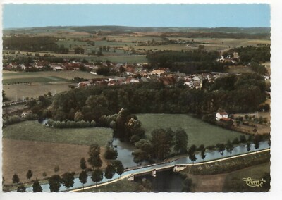 BOLOGNA Haute Marne postcard 52 - 1970s map view of the canal and the marne