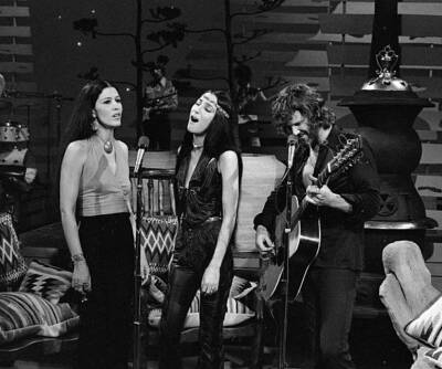 Entertainers Rita Coolidge Cher and Kris Kristofferson on The Caro- Old  Photo 1 | eBay