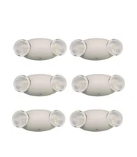 AmazonCommercial LED Emergency Light, UL Certified, 6-Pack, Adjustable Two LE...
