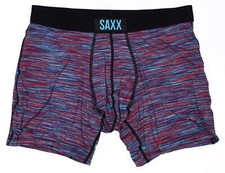 Saxx 285027 Men's Boxer Briefs Underwear Red/Blue Space Dye X-Large