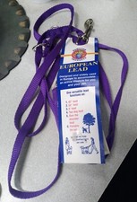 HAMILTON European 5/8" Single-Thick Nylon Multi-Use Dog Lead, Purple - Bag of 6