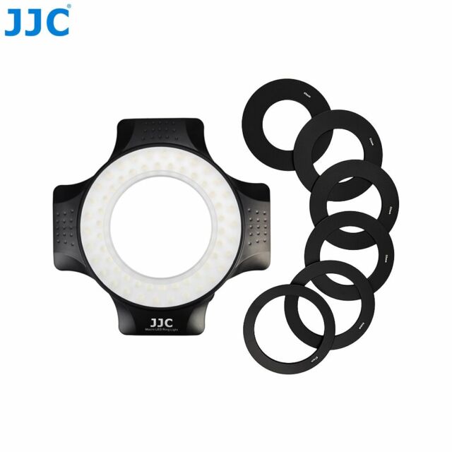 JJC LED-60 60pcs Makro LED-Ringlicht für universelle DSLR-Kamera mit Adapter