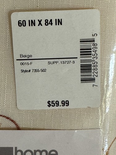 Fall Tablecloth 60"x84" Oblong, Thanksgiving Autumn Harvest JCP NEW - Picture 6 of 12