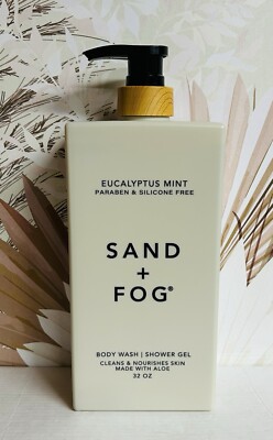 Sand + Fog ~ Eucalyptus Mint Nourishing Body Wash/ Shower Gel w/ Aloe Vera 32 oz