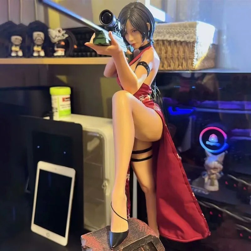 Figurine Resident Evil Ada Wong en PVC de 33cm avec Sniper pour Collectionneur