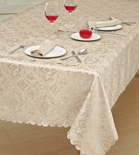 New Top Quality Jacquard Damask Table cloth Napkin Table Runner Rectangle Round* - Picture 28 of 56