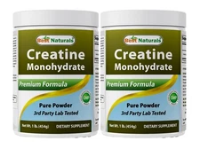 2 Pack Best Naturals Creatine Monohydrate 1 Lb Powder