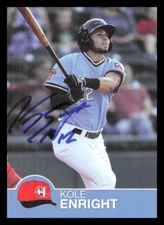 2019 Hickory Crawdads DAV KOLE ENRIGHT Signed Card autograph auto RANGERS