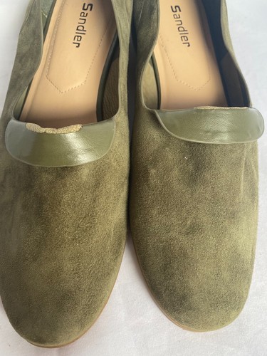 SANDLER Talbot khaki suede loafer size 8B - Picture 10 of 11