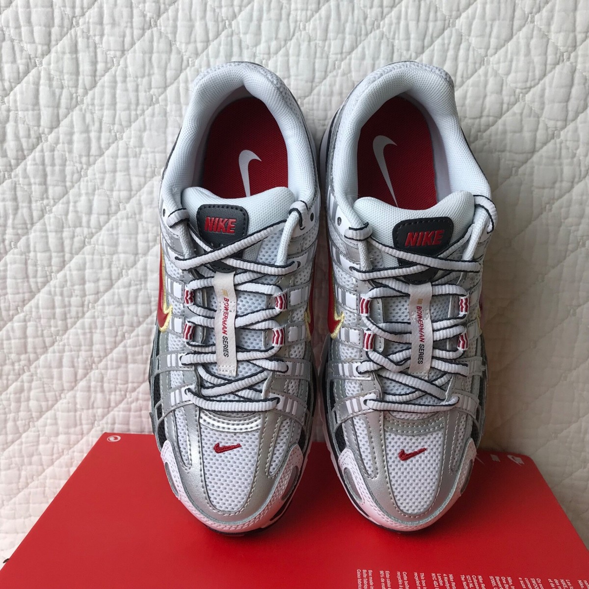 Nike P-6000 Shoes Sneakers Women's SZ 8 White/Varsity Red