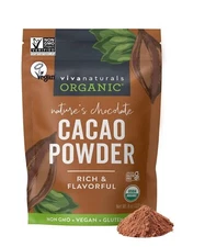Organic Unsweetened Cacao Powder with Rich Dark Chocolate Flavor NEW