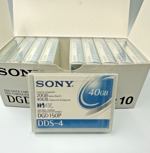 Set of 10 Sony DGD 150p 40gb DDS Data Cartridge Sealed New Old Stock