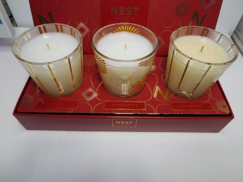 NEST FRAGRANCES FESTIVE PETITE CANDLE TRIO - HOLIDAY, PINE & SUGAR COOKIE - NWB - Picture 6 of 6