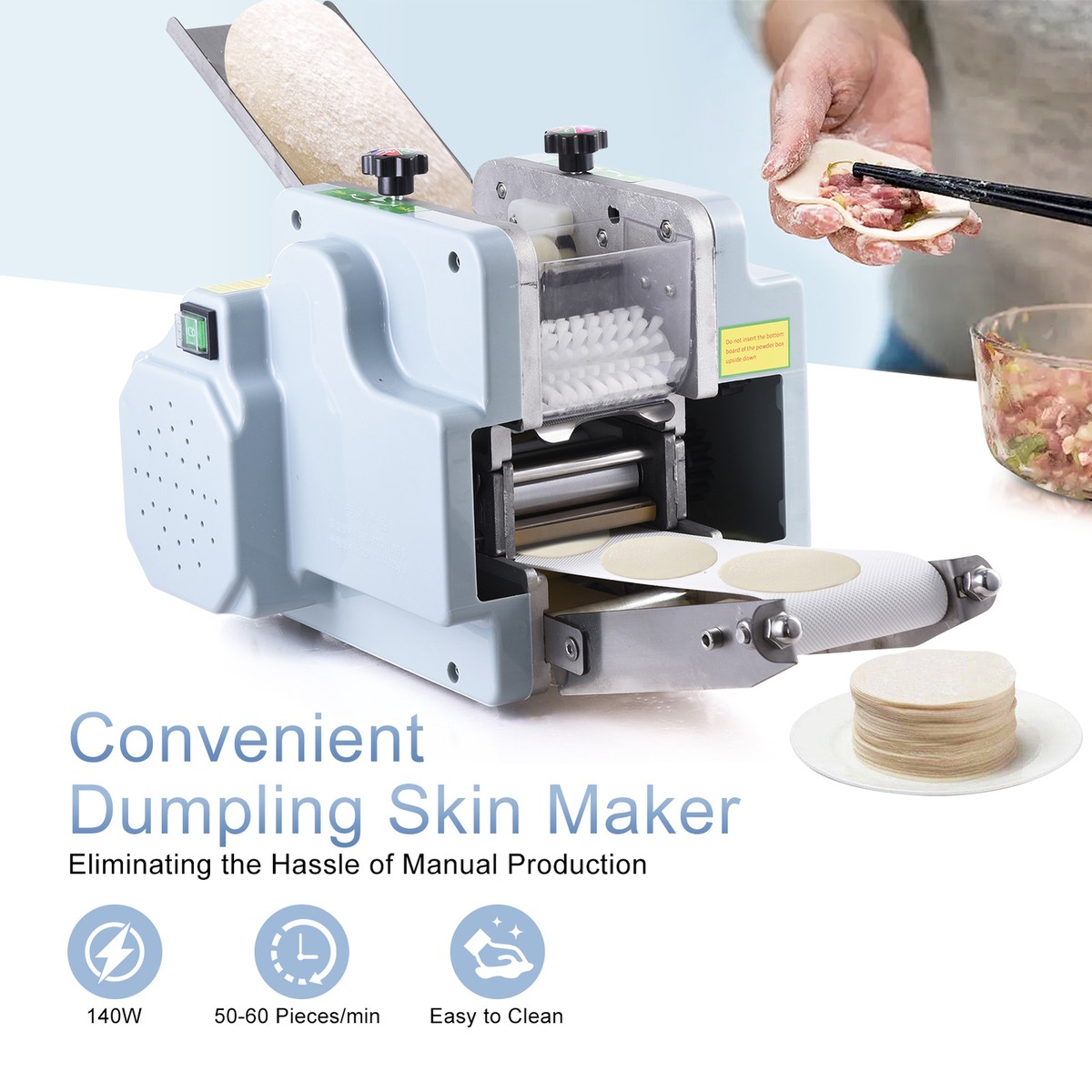Dumpling Wrapper Machine Dumpling Skin Machine, 140W Electric Dumpling ...