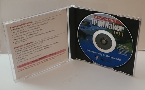 Rand McNally TripMaker & Streetfinder 1999 Edition CD Users Guide Travel Maps x2 - Picture 4 of 10