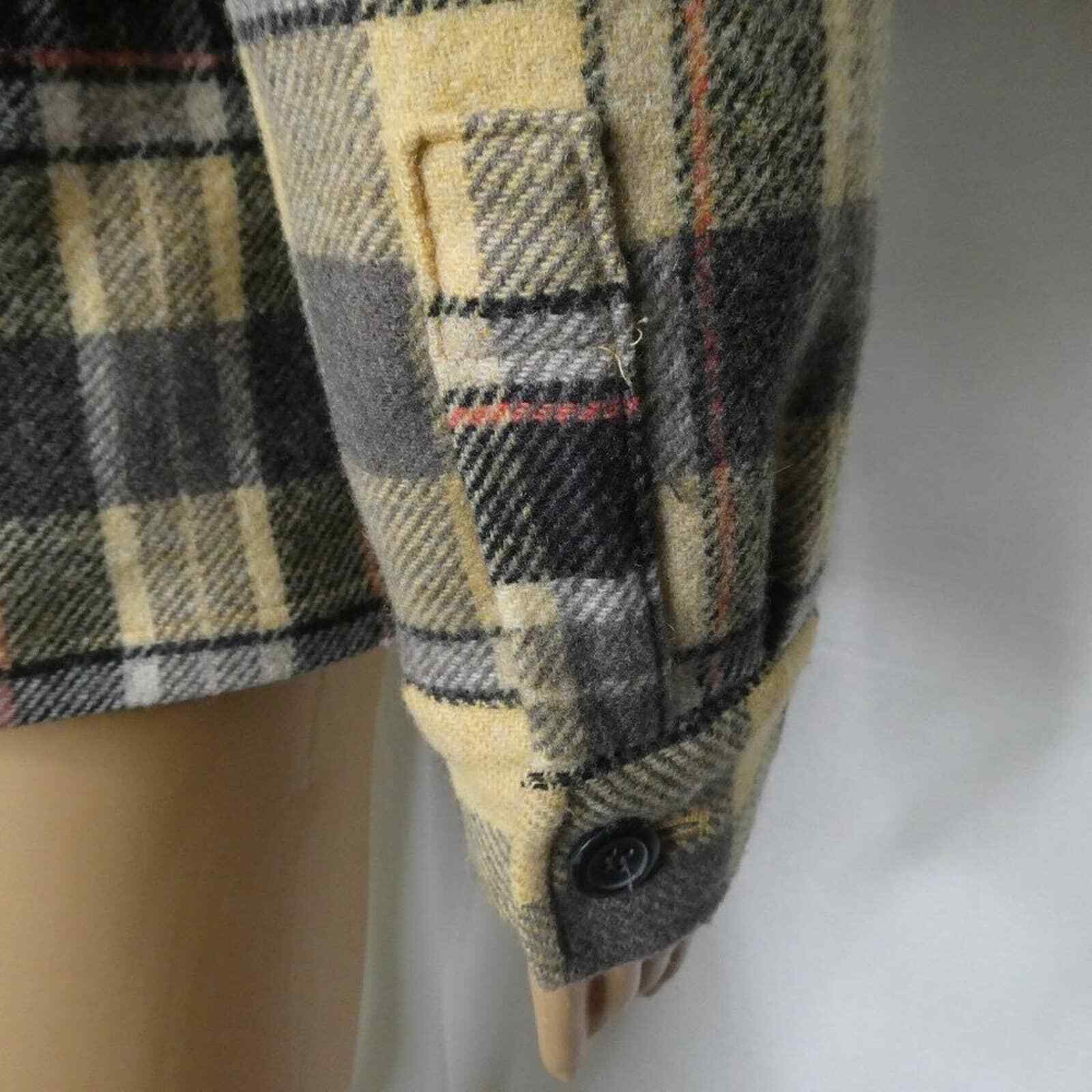 Pendleton Wool Plaid Flannel Jacket Coat Yellow B… - image 10
