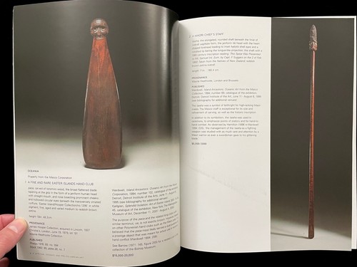 SOTHEBYS ARTE AFRICANO, OCEÁNICO Y PRECOLOMBINO MAYO 2006 MAORÍ FIJI EKOI MAYA - Imagen 2 de 12